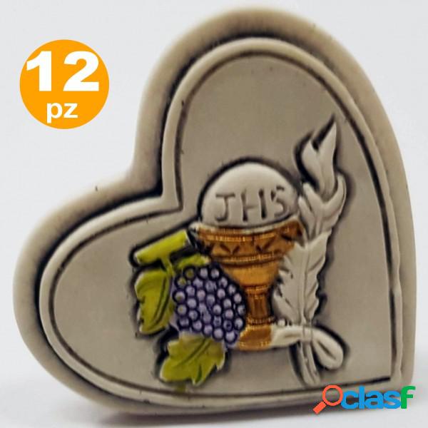 Trade Shop - 12 Bomboniere Cuore Comunione Eucarestia Calice