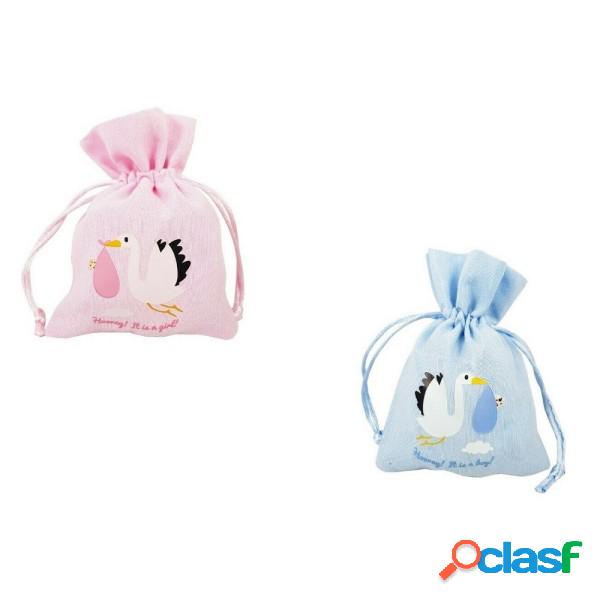 Trade Shop - 12 Sacchetti Cicogna Rosa O Celeste Its A Boy