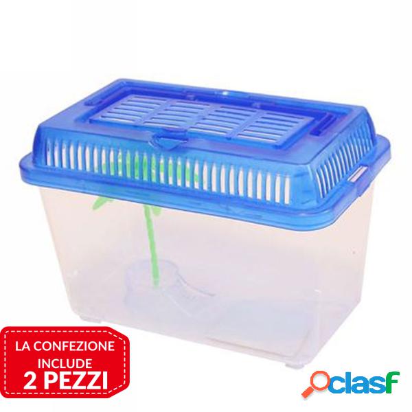 Trade Shop - 2 Pz Acquario Vaschetta Pesci Tartarughe