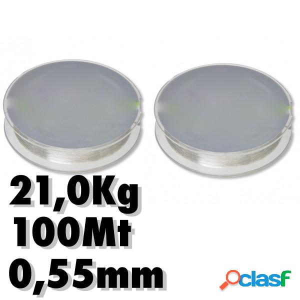 Trade Shop - 2 Rotolo Lenza 0.55mm 21.0kg 100 Metri Ciascuno