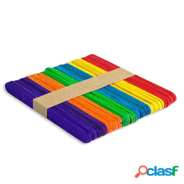 Trade Shop - 300 Stecche Colorate Bastoncini In Legno