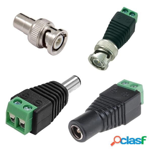 Trade Shop - 4x Connettori Adattatori 12v Balun Bnc Jack Rca
