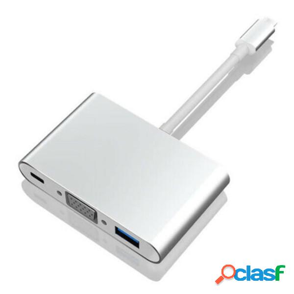 Trade Shop - Adattatore Multiporta 3 In 1 Hub Convertitore