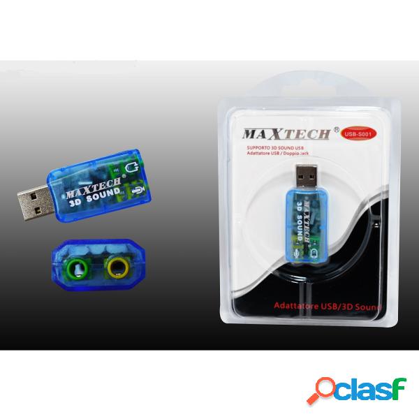 Trade Shop - Adattatore Usb Doppio Jack 3d Sound