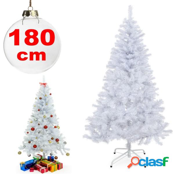 Trade Shop - Albero Di Natale Sintetico 180cm Bianco Neve