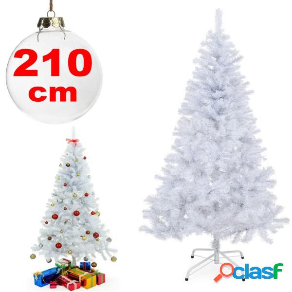 Trade Shop - Albero Di Natale Sintetico 210cm Bianco Neve