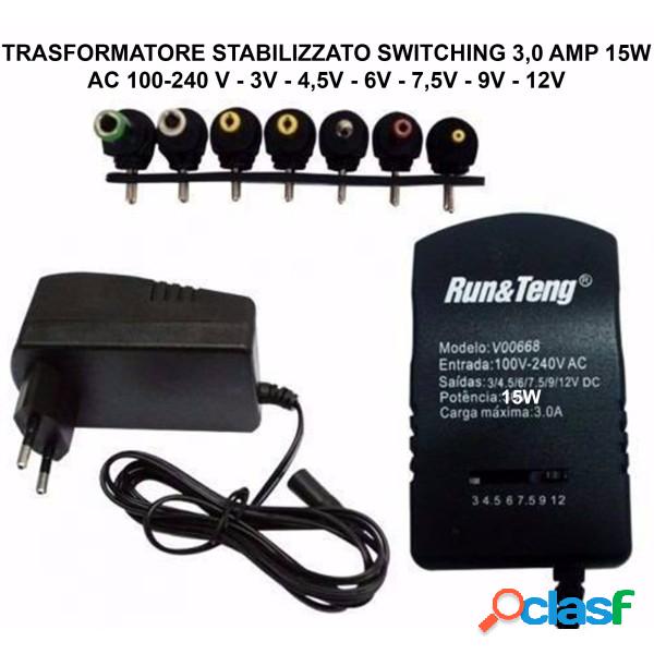 Trade Shop - Alimentatore 3a 15w Trasformatore Stabilizzato