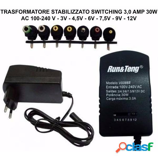 Trade Shop - Alimentatore 3a 30w Trasformatore Stabilizzato