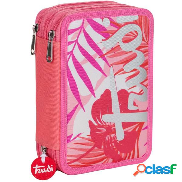 Trade Shop - Astuccio Scuola Triplo Trudi Fenicottero Scuola