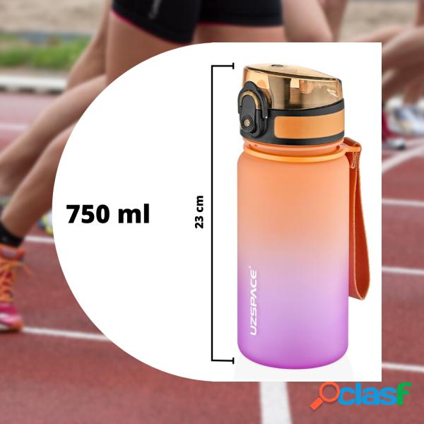 Trade Shop - Borraccia Sportiva Da 750 Ml Con Chiusura