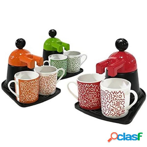 Trade Shop - Caffettiera Mini Express Con 2 Tazze In
