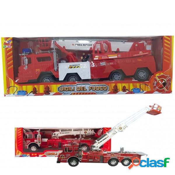 Trade Shop - Camion Pompieri Vigili Fuoco 50cm Luci Scala