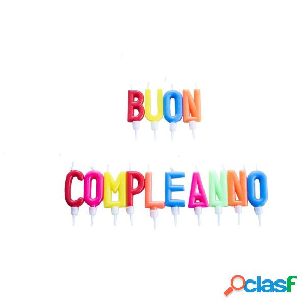 Trade Shop - Candeline Scritta Buon Compleanno Multicolore