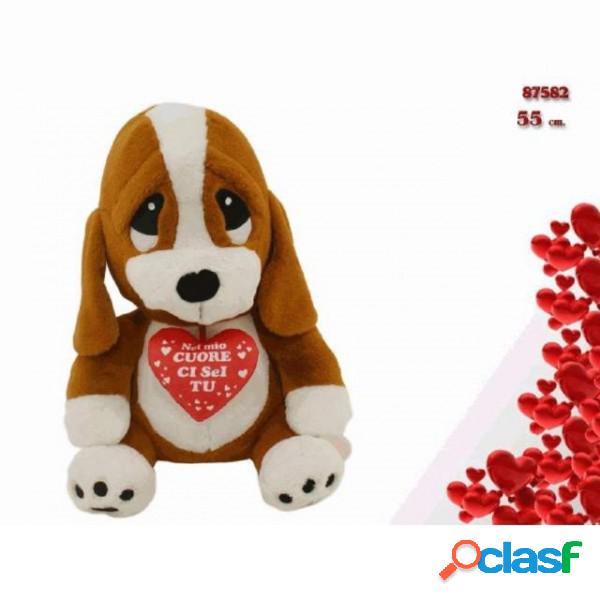 Trade Shop - Cane Cocker Peluche 55cm Con Cuore "nel Mio