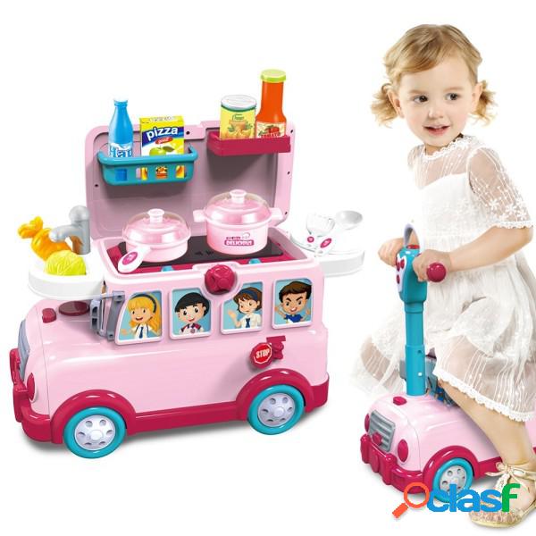 Trade Shop - Cavalcabile Trolley Schoolbus Cucina Giocattolo