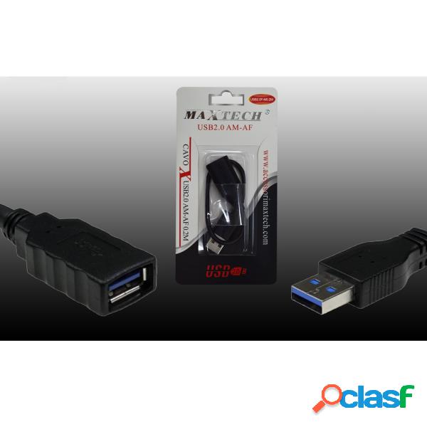 Trade Shop - Cavo Prolunga Usb 2.0 0.2mt Maschio A Femmina