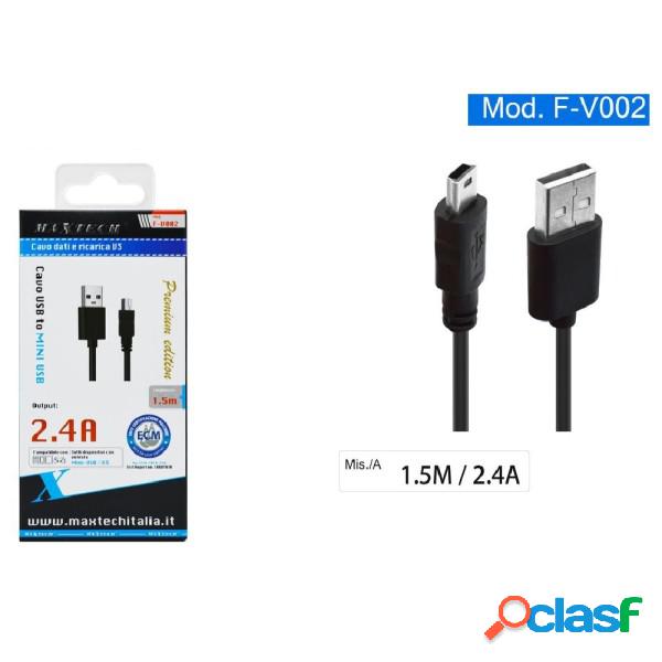 Trade Shop - Cavo Usb A Mini Usb/v3 1.5mt 2.4a Cavetto Per