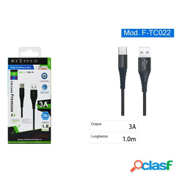 Trade Shop - Cavo Usb-a / Type-c 3.0a 1 Mt Dati Ricarica