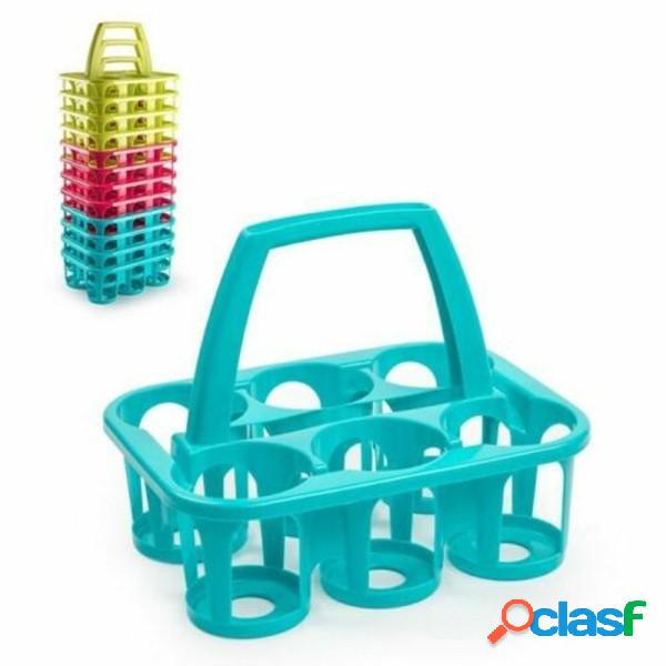 Trade Shop - Cestello Cestino Portabottiglie Bottiglie 6