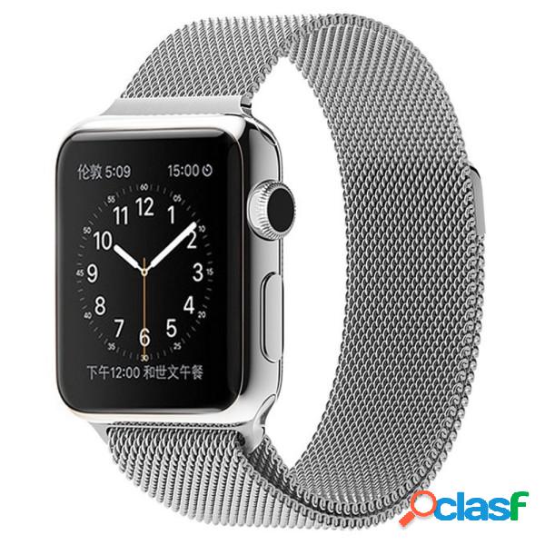 Trade Shop - Cinturino Argento 42mm Maglia Milanese Iwatch