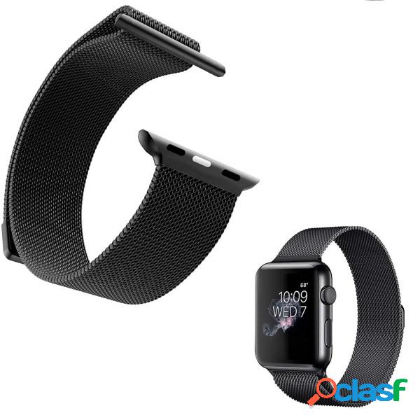 Trade Shop - Cinturino Nero 42mm Maglia Milanese Iwatch