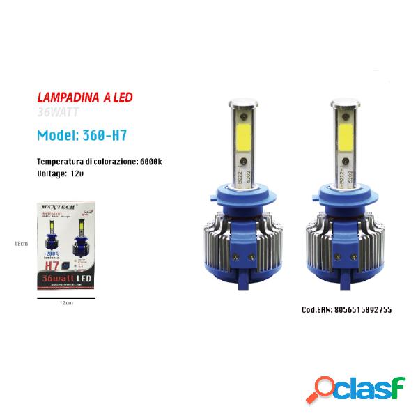 Trade Shop - Coppia Lampade Fari Ricambio Auto H7 Maxtech