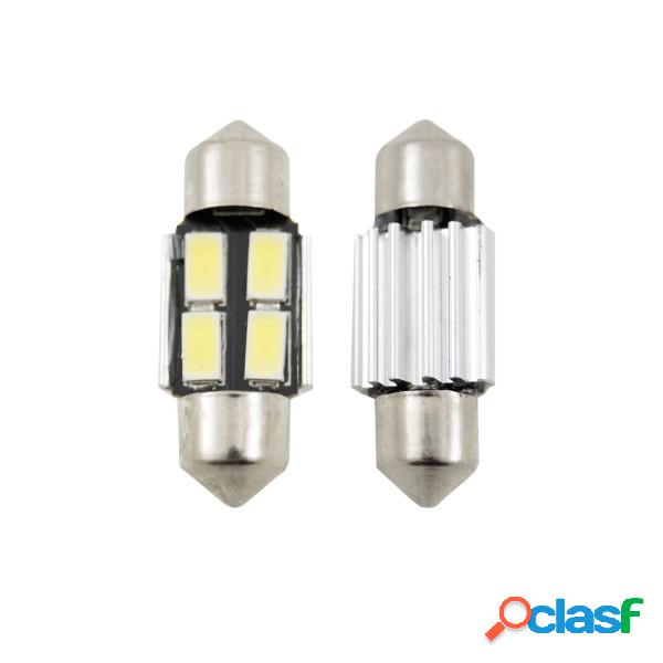 Trade Shop - Coppia Lampadina Canbus Siluro 4 Led 3mm Auto