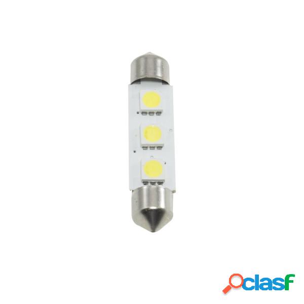 Trade Shop - Coppia Lampadina Siluro 3 Led 4.3mm Auto 12v