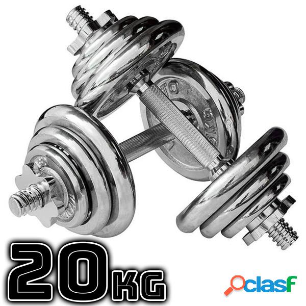 Trade Shop - Coppia Manubri Dumbbell Componibili Tot 20 Kg