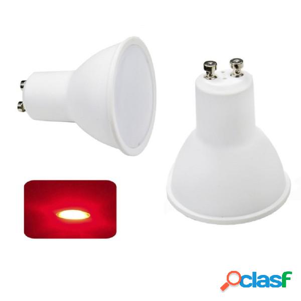 Trade Shop - Faretto Led Gu10 6watt Luce Colorata Blu Rossa