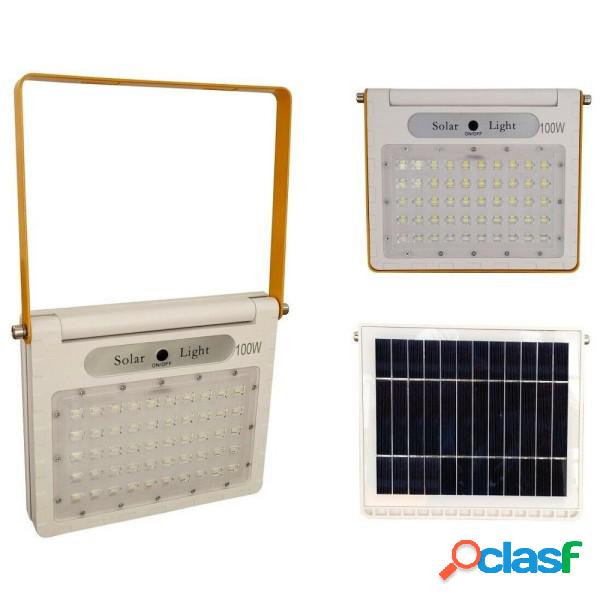 Trade Shop - Faro Faretto Led Con Pannello Solare Pieghevole