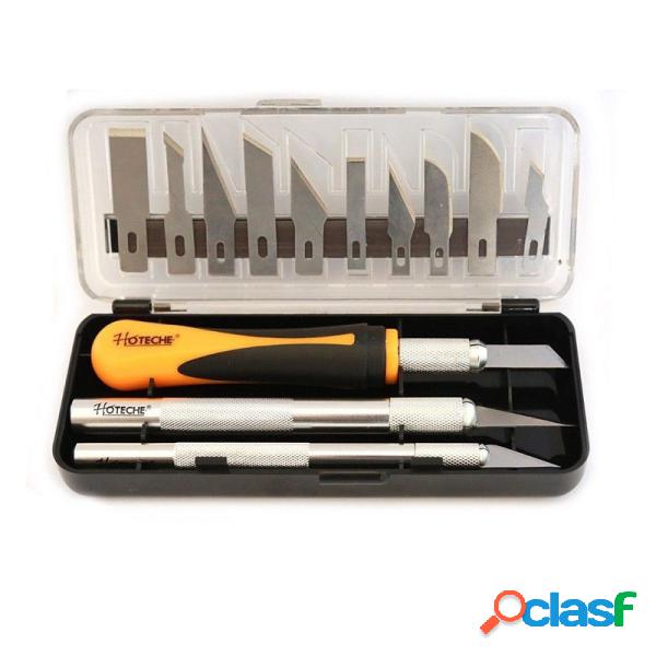 Trade Shop - Kit 16 Pz. Taglia Balsa Coltelli Precisione