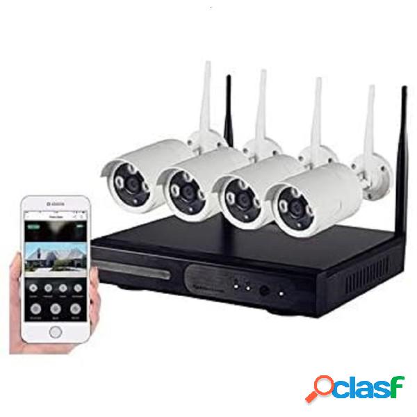 Trade Shop - Kit Di Videosorveglianza Con 4 Telecamere Nvr