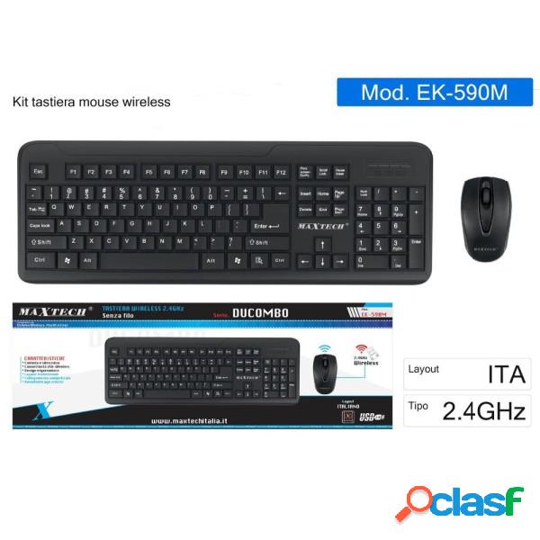Trade Shop - Kit Tastiera Mouse Wireless 2.4ghz Layout