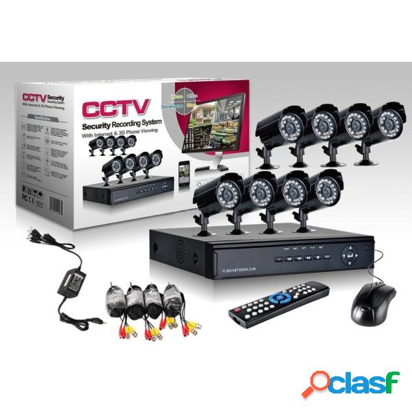 Trade Shop - Kit Videosorveglianza Ccd Dvr 8 Canali