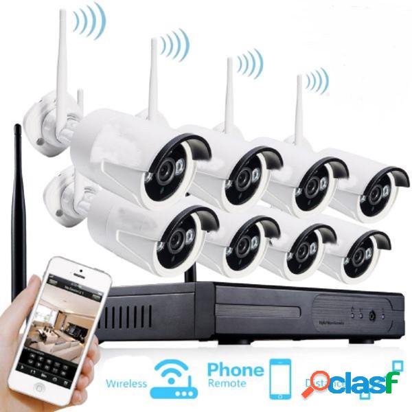 Trade Shop - Kit Videosorveglianza Ip Wireless Nvr 8 Canali