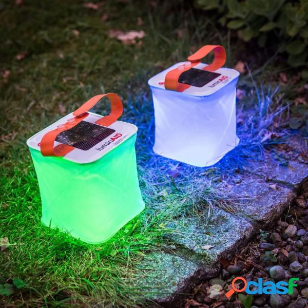Trade Shop - Lampada Led Rgb Solare Gonfiabile Da Giardino