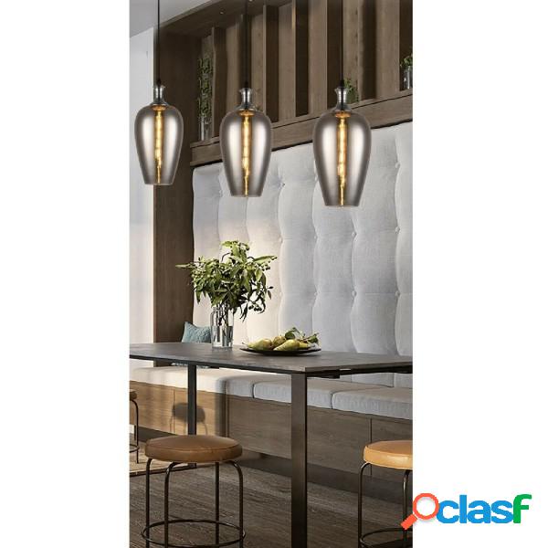 Trade Shop - Lampadario Da Soffitto In Vetro Ambrato Lampada