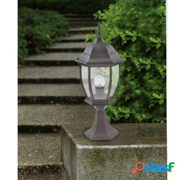 Trade Shop - Lampione Da Giardino 49cm Lanterna In Vetro E27