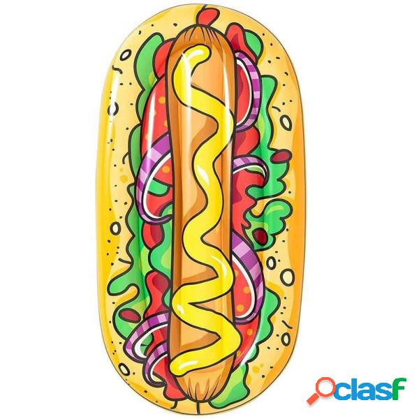 Trade Shop - Materassino Isola Gonfiabile Stampa Hot Dog Pvc