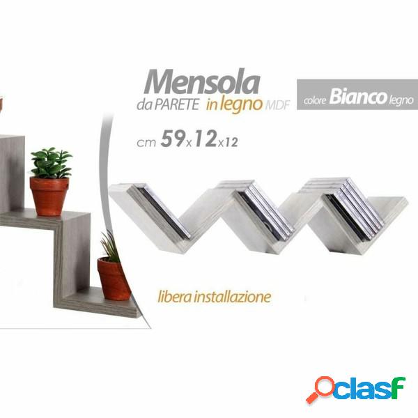 Trade Shop - Mensola Parete Moderna Design Zig Zag Mensole