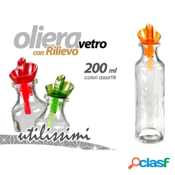 Trade Shop - Oliera Decorata 200ml Bottiglietta Con Rilievo