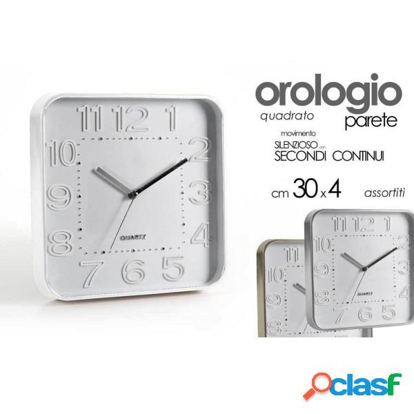 Trade Shop - Orologio 30x4cm Da Parete Quadrato Classico