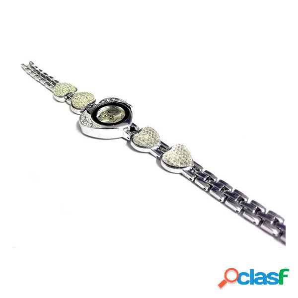 Trade Shop - Orologio A Cuore Con Strass Grandi Taglio