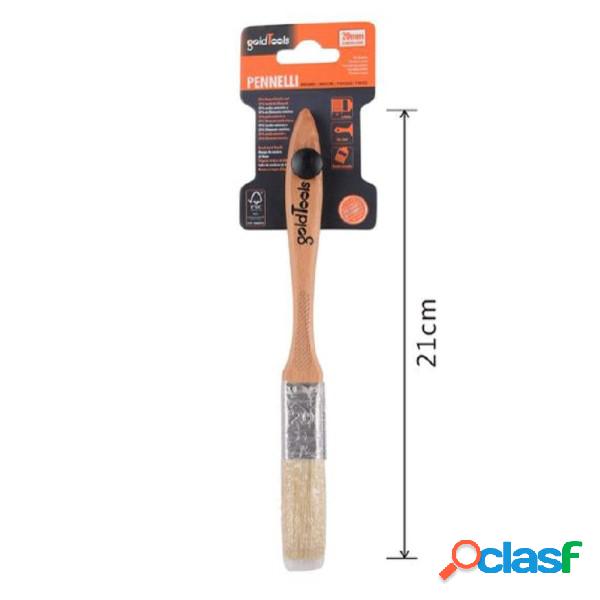 Trade Shop - Pennello Piatto 21cm Con Manico Legno Setole