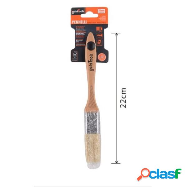 Trade Shop - Pennello Piatto 22 Cm Con Manico In Legno