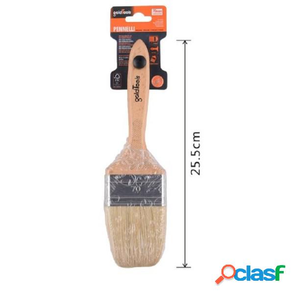Trade Shop - Pennello Piatto 25.5 Cm Con Manico In Legno