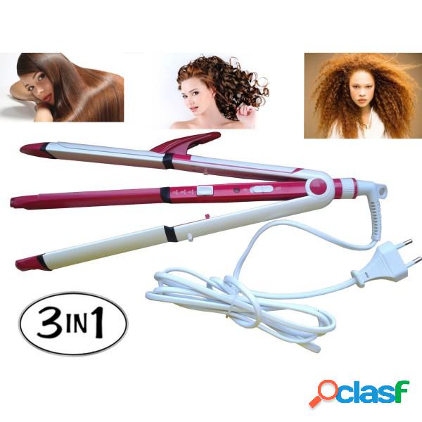Trade Shop - Piastra 3 In 1 Arriccia Capelli Lisci Frise