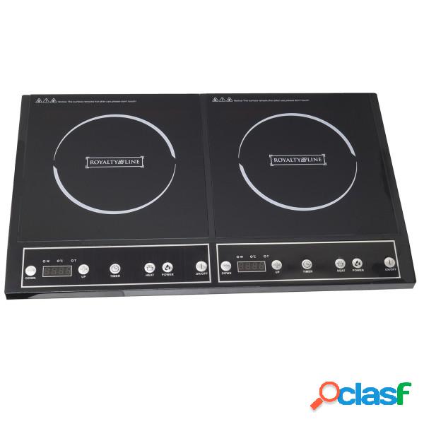 Trade Shop - Piastra Induzione 3400w Doppio 2 Zone Piano