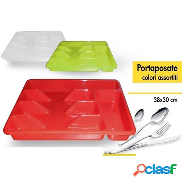 Trade Shop - Porta Posate In Plastica 5 Posti Forchette